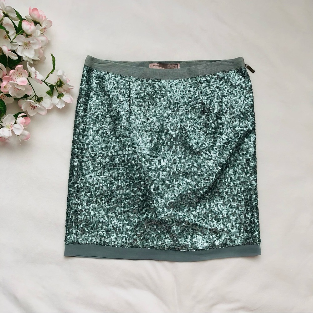 Seafoam Green Sequin Mini Skirt • Love Forever 21 • Size XS
